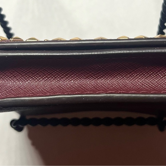 MICHAEL KORS NWOT Leather Studded Bifold Wallet in Wine Color - Picture 11 of 12